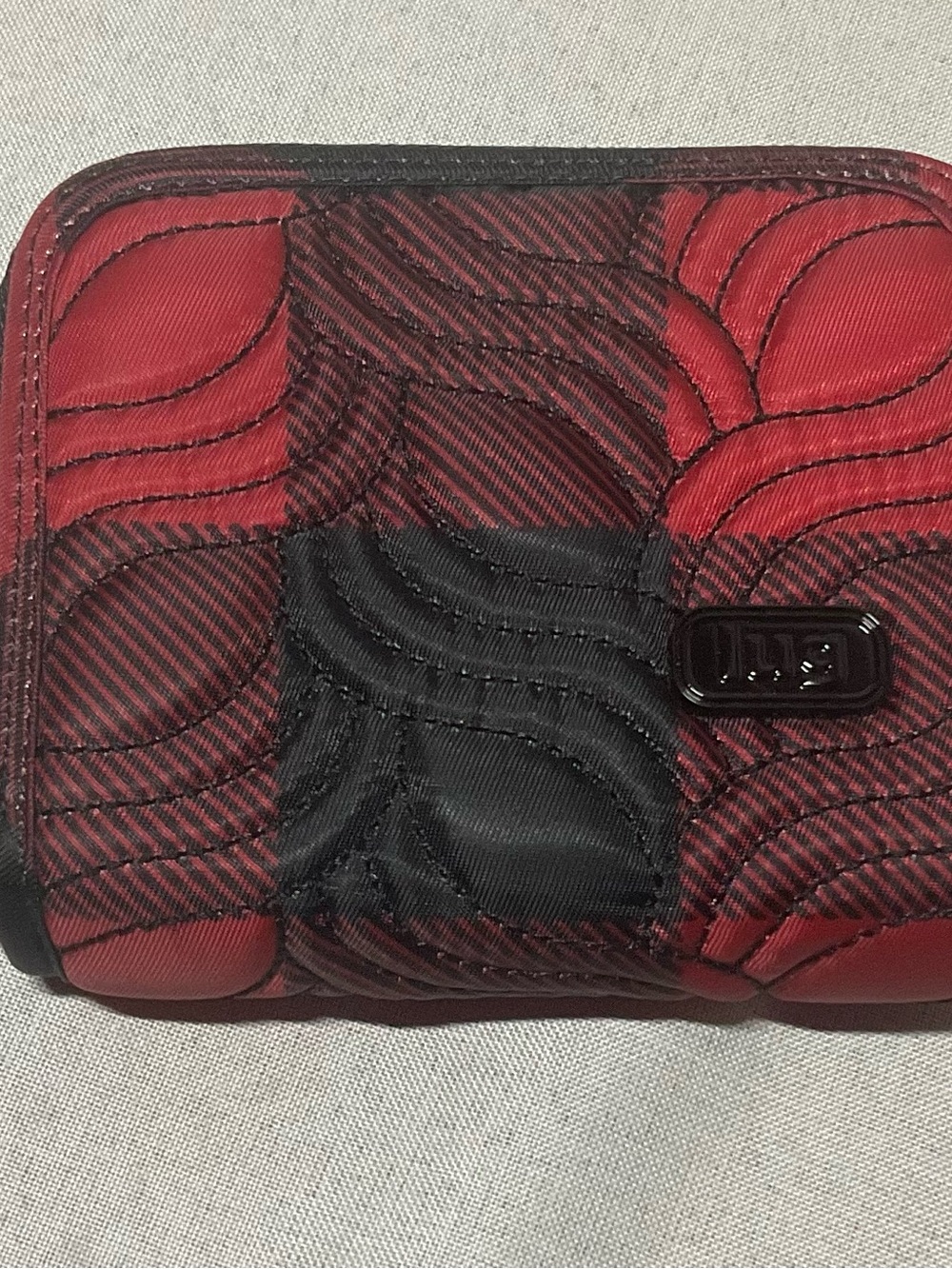 Lug Red and Black Quilted Patchwork Wallet